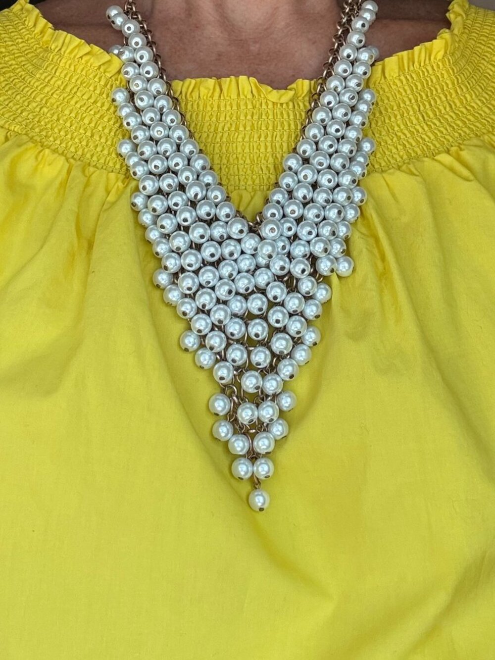 RJ Graziano pearl bib necklace